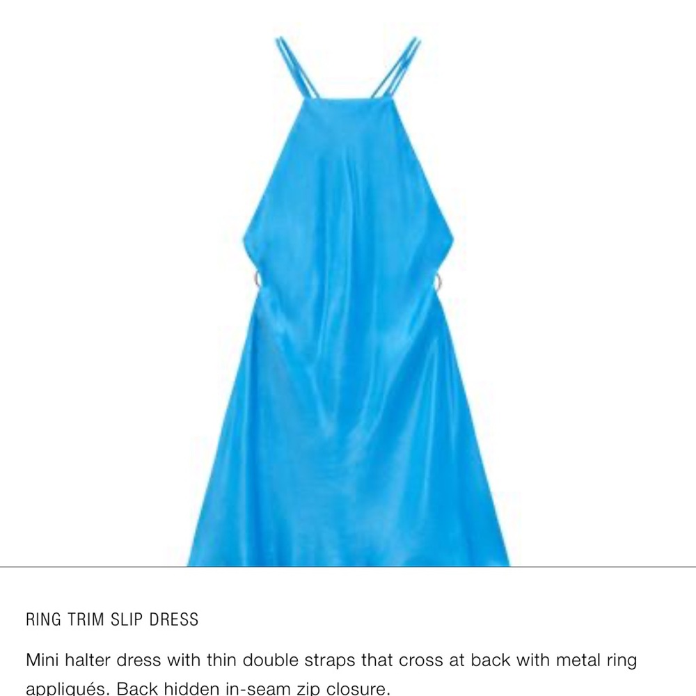 Zara Vibrant Blue Backless Dress